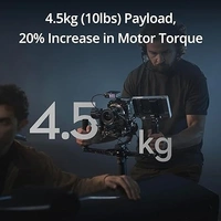 DJI RS 4 Pro, 3-Axis Gimbal Stabilizer for DSLR & Cinema Cameras Canon/Sony/Panasonic/Nikon/Fujifilm, 2nd-Gen Native Vertical Shooting, 4.5kg (10lbs) Payload, Dual Focus & Zoom Motors