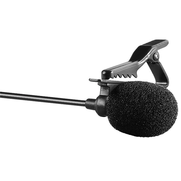 Boya ByM1 Auxiliary Omnidirectional Lavalier Condenser Microphone with 20ft Audio Cable (Black)