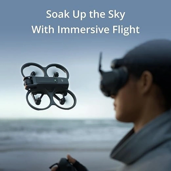 DJI Avata 2 FPV Drone Fly More Combo (1 Battery) with Camera 4K Including Goggles 3 and RC Motion 3, Immersive Experience, Built-in Propeller Guard