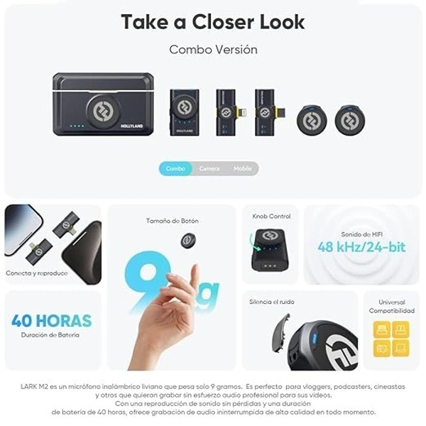 Hollyland Lark M2 Combo wireless mic