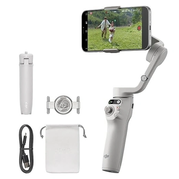 DJI OSMO Mobile 6 Smartphone Gimbal Stabilizer, 3-Axis Phone Gimbal, Built-in Extension Rod, Portable and Foldable for Android & iPhone, Vlogging Stabilizer, YouTube, Instagram Reel Video, (Black)