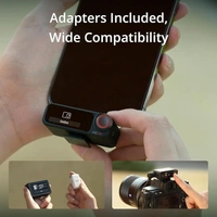 DJI MIC 2 (2 TX + 1 RX + Charging Case), All-in-one Wireless Microphone, Intelligent Noise Cancelling, 32-bit Float Internal Recording, 250m (820 ft.) Range, Microphone for iPhone, Android, Camera