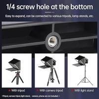 HIFFIN LENSGO TC7 8” Teleprompter for iPad Tablet Smartphone DSLR Camera w/Remote Control, APP Compatible with iOS & Android System for Online Teaching Vlog Live Streaming (TC7)