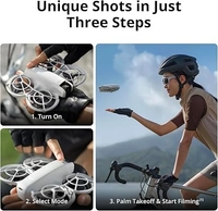 DJI Neo, Mini Drone with 4K UHD Camera for Adults, 135g Self Flying Drone that Follows You, Palm Takeoff, AI Subject Tracking, QuickShots, Stabilized Video, Built-In Propeller Guard (Controller-Free) Visit the DJI Store
