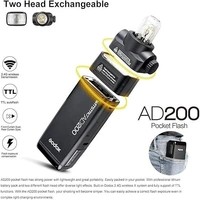 godox GODOX AD 200 Pocket Flash, Black
