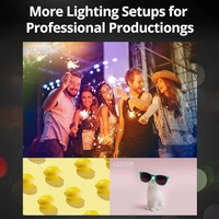 GODOX LC500R RGB LED Light Stick Lighting,2500K-8500K Full Color, 14 Lighting Effects, with Barndoor & Carry Bag (Remote Not Included)