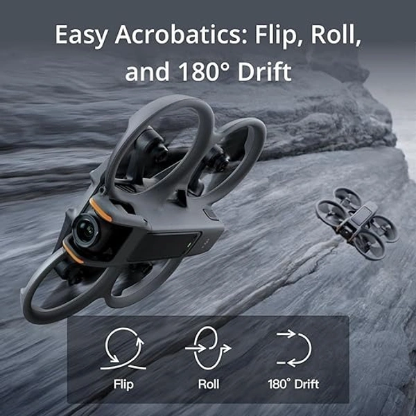 DJI Avata 2 FPV Drone Fly More Combo (1 Battery) with Camera 4K Including Goggles 3 and RC Motion 3, Immersive Experience, Built-in Propeller Guard