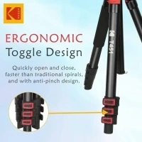 Kodak T451 Pro 34.6 Mm Four Section Support Flip Locks Tripod, Black