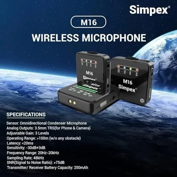 Digitek® (DWM-103 Wireless Microphone System with ANC Noise Reduction & 8Hrs Battery Life, 30m Range, High Fidelity, Dual Connector to Work with Android & iOS Devices for Seamless Audio Recordings