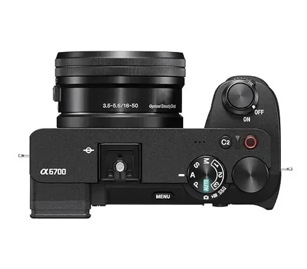 Sony Alpha 6700 – APS-C Interchangeable Lens Camera with 24.1 MP Sensor, 4K Video, AI-Based Subject Recognition, Log Shooting, LUT Handling and Vlog Friendly Functions and 16-50mm Zoom Lens