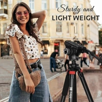 Kodak T455 Pro 34.6 mm Four Section Support Flip Locks Tripod for Video Shooting, Broadcasting and Photography Tripod