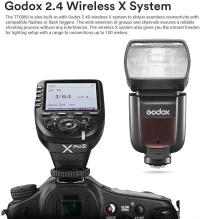 GODOX TT685II-N TTL Flash for Nikon Camera Flash Speedlite, 2.4G Wireless X System GN60 1/8000s HSS Flash, 0.1-2.6s Recycle Time, Quick-Release Lock, Compatible for Nikon DSLR Cameras