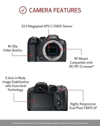 Canon EOS R7 32.5MP Mirrorless Camera With RF-S18-150mm Lens Kit | APS-C Sensor | 4K 120P Video (Black)