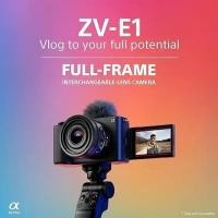 Sony Alpha Zv-E1 Full-Frame Interchangeable-Lens Mirrorless Vlog Digital Zoom Camera (Body Only)| Made for Creators | 12.1 Mp | Artificial Intelligence Based Autofocus | 4K 120P Recording – Black