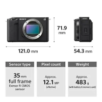 Sony Alpha Zv-E1 Full-Frame Interchangeable-Lens Mirrorless Vlog Digital Zoom Camera (Body Only)| Made for Creators | 12.1 Mp | Artificial Intelligence Based Autofocus | 4K 120P Recording – Black