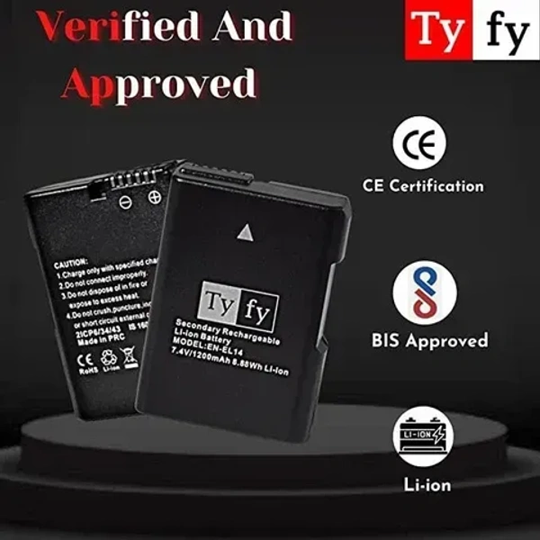 Tyfy POWER LI-ON BATTERY FOR EN-EL 14A 