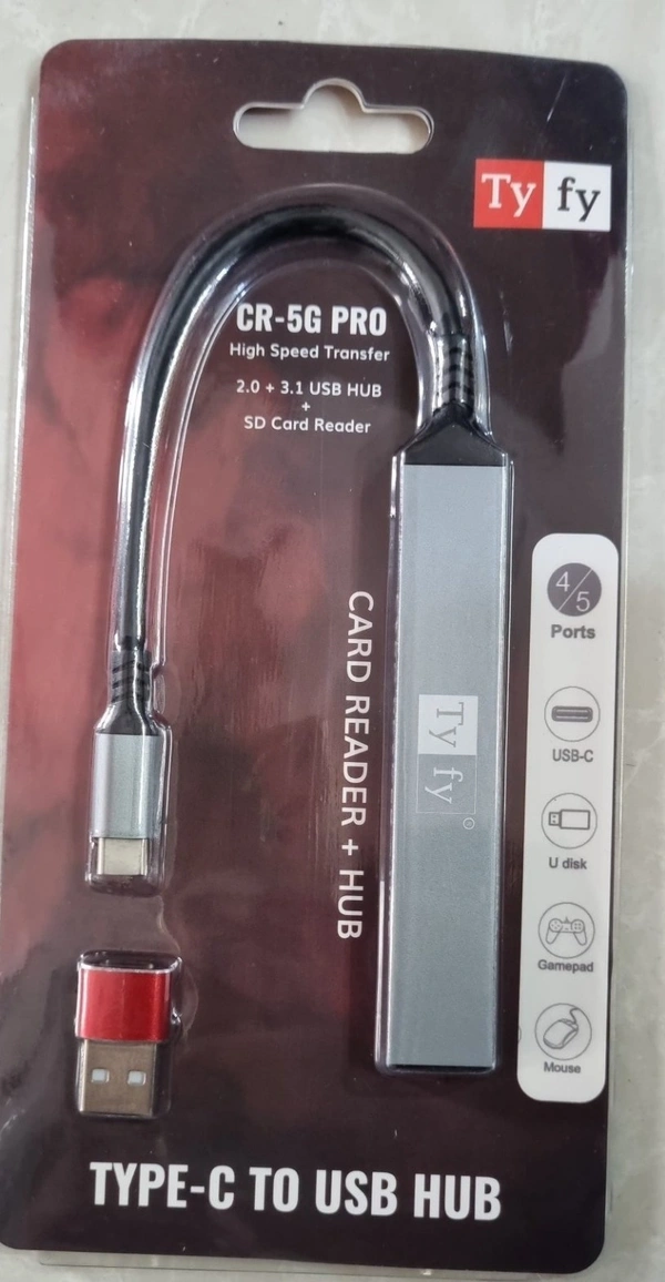 CR 5G PRO 2.0 + 3.1 USB HUB + Card reader (type-c)