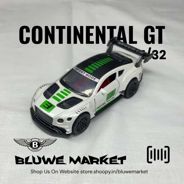 Bentley Continental Gt 1/32 Diecast Metal Toy Car - Green 