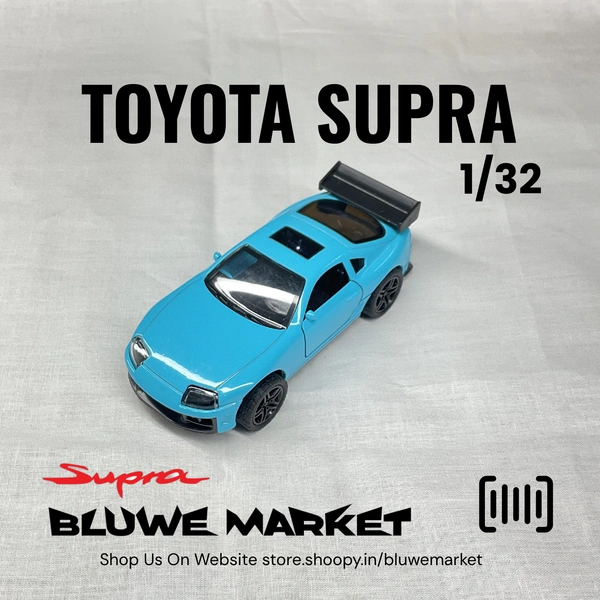 Toyota Supra 1/32 Diecast Metal Toy Car - Blue