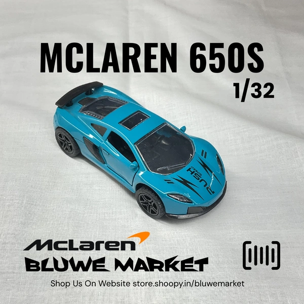 McLaren 650S 1/32 - Diecast Metal Toy Car - Blue