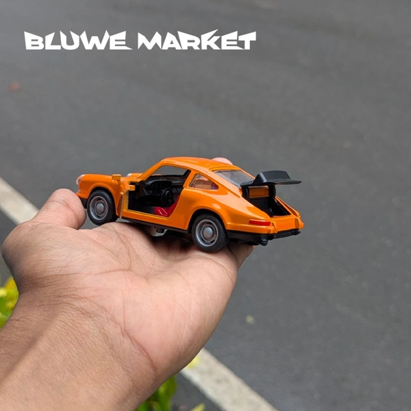 Porsche 911 Vintage 1/36 Scale Diecast Metal Car  - Orange
