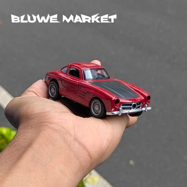 Mercedes Benz 300 Sl Coupe Vintage Diecast Metal Car  - Maroon