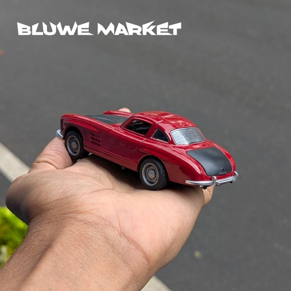 Mercedes Benz 300 Sl Coupe Vintage Diecast Metal Car  - Maroon