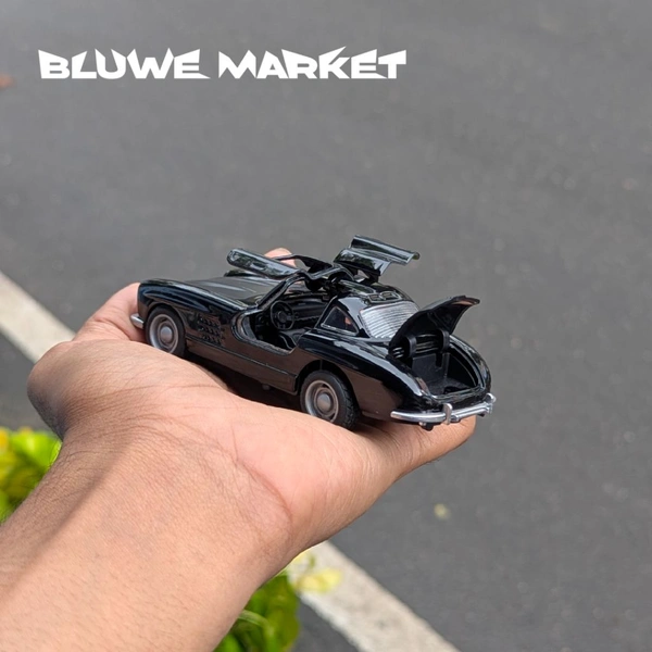 Mercedes Benz 300 Sl Coupe Vintage Diecast Metal Car  - Black