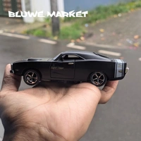 Dodge Challenger 1/36 Scale Black New Metalic Diecast Car - Matte Black