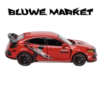 Honda Civic R 1/32 - Diecast Metal Toy Car - Red`