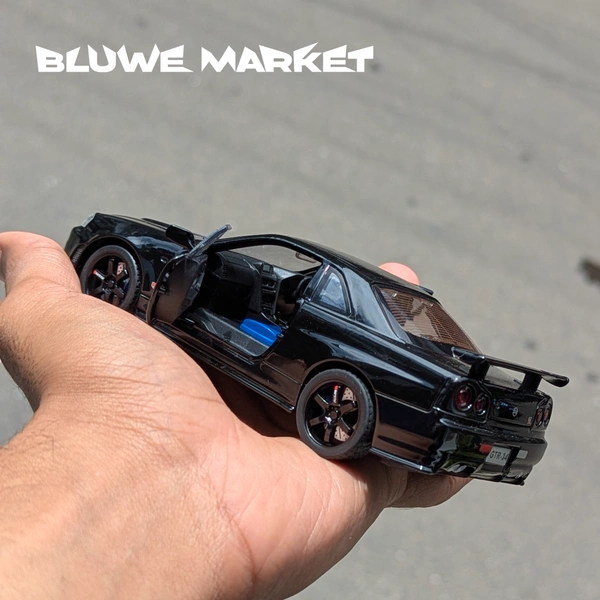Nissan Full Black 1/32 Premium Alloy Diecast Metal Car 