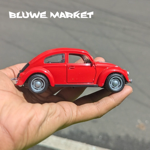 Beetle Red Metal 1/36 Scale Vintage Diecast Car 