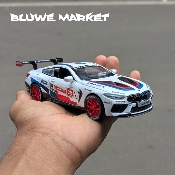 BMW M8 Sports Premium Scale 1/32 Diecast Car  - White