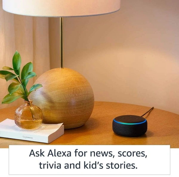 Alexa Echo Dot (3rd Gen) - #1 smart speaker brand in India with Alexa (Black) - Available, Black, All India, 7 Days, 7 to 12 Days for All India delivery