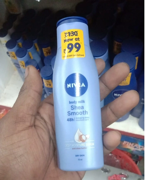 nivea body milk shea smooth 75mi