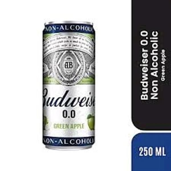 BUDWEISER O-O NON ALCHOHAL GREEN APPLE