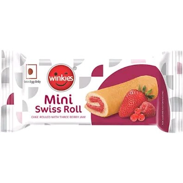 WINKIES MINI SWISS ROLL THREE BERRY JAM 25g