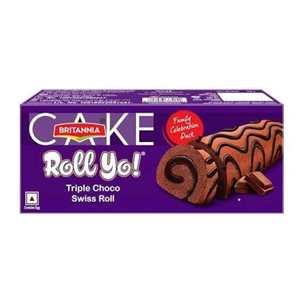 BRITANIA ROLL YO TRIPLE CHOCO SWISS ROLL 165g