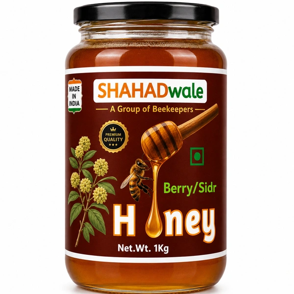 SHAHADWALE Berry Honey | Sidr Honey | Jujube Honey | SHAHADWALE HONEY - 1 Kg, Natural Honey