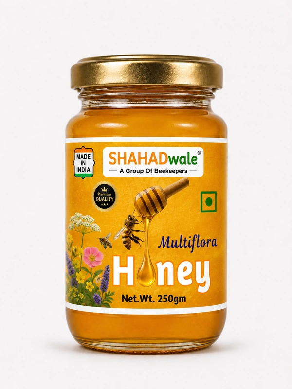 SHAHADWALE Multi Flora Honey | Shivalik Forest Honey | Himaliyan Honey - 250 Gm, Premium Quality