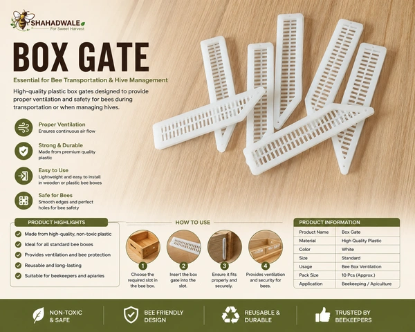 SHAHADWALE Bee Box Gate – Plastic Hive Entrance Gate for Beekeeping