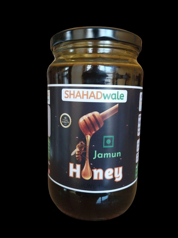 SHAHADWALE Jamun Natural Honey 1Kg | Raw Jamun Honey | Pure & Unprocessed Forest Honey - 1kg, Glass Jar