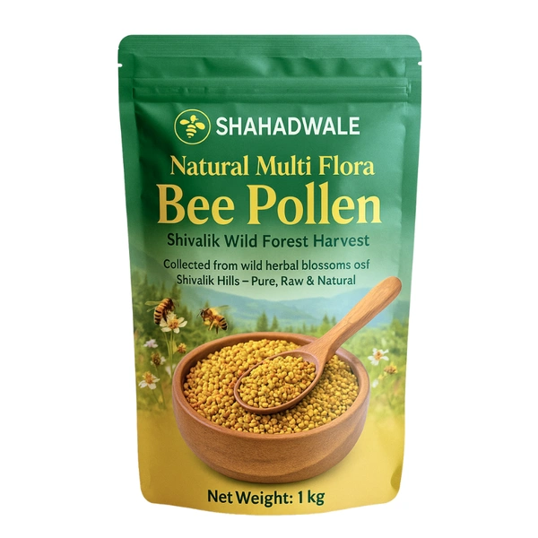 SHAHADWALE Multi Flora Bee Pollen 1kg – Delicious & Nutrient-Rich Superfood with B-Complex & Antioxidants