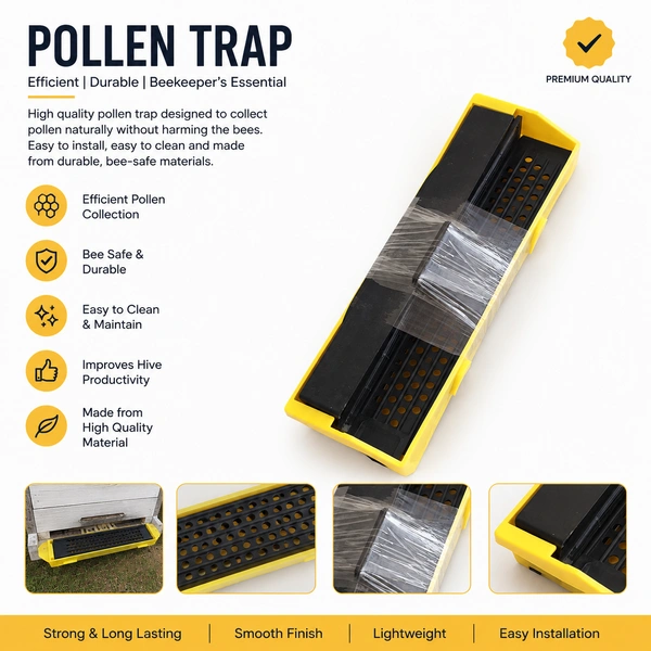 Shahadwale Bee Pollen Trap (Plastic ) – Entrance Mounted Pollen Collector for Beehives