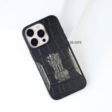 Indian National Emblem Lather i Phone Case