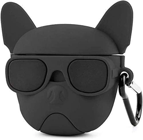 Generic  AirPods PRO 2ND Gen Silicone 3D Design Case Cover with Anti-Lost Metal Keyring Compatible for Apple AirPods PRO 2 Gen , Cartoon CASE Cover - Black Cat