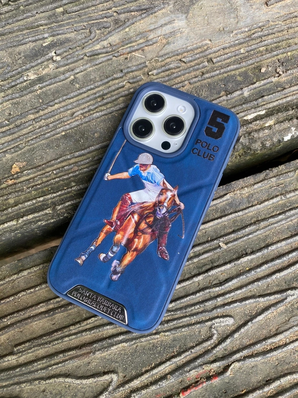 Generic  Santa Barbara U.S. Polo Assn. Horse Racing Design Phone Cover - Navy Blue - i Phone 15 Pro Max, Navy Blue