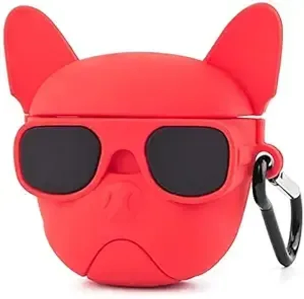 Generic  AirPods PRO 2ND Gen Silicone 3D Design Case Cover with Anti-Lost Metal Keyring Compatible for Apple AirPods PRO 2 Gen , Cartoon CASE Cover - Red Cat