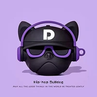 Generic  AirPods PRO 2ND Gen Silicone 3D Design Case Cover with Anti-Lost Metal Keyring Compatible for Apple AirPods PRO 2 Gen , Cartoon CASE Cover - Purple Cat