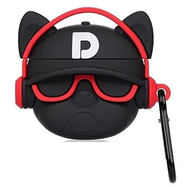 Generic  AirPods PRO 2ND Gen Silicone 3D Design Case Cover with Anti-Lost Metal Keyring Compatible for Apple AirPods PRO 2 Gen , Cartoon CASE Cover - Red Cat